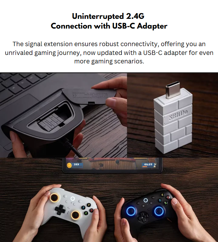 8BitDo Ultimate 2 Bluetooth - Switch 1 & 2 / PC Windows - Black Edition